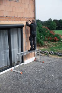 Krause DRABINA PRZEGUBOWA MULTIMATIC 4X3 Z PLATFORMĄ MONTO KRAUSE 12