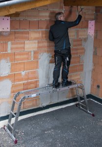 Krause DRABINA PRZEGUBOWA MULTIMATIC 4X3 Z PLATFORMĄ MONTO KRAUSE 18