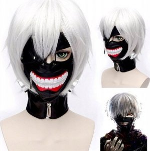Korbi PERUKA TOKYO GHOUL COSPLAY KANEKI KEN ANIME WŁOSY 2