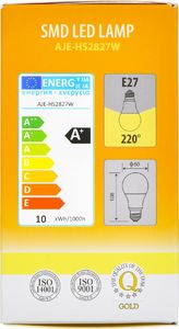 Activejet Activejet żarówka LED Glob 10W 806lm E27 b. ciepła 1