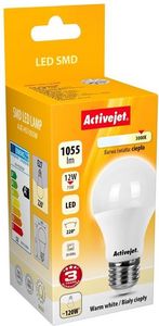 Activejet Activejet żarówka LED Glob 12W 1055lm E27 b. ciepła 2