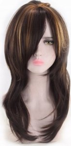 Korbi PERUKA WŁOSY DŁUGIE 60cm BRĄZ BLOND PASEMKA W17 1