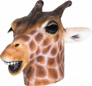 Korbi Profesjonalna lateksowa maska ŻYRAFA głowa żyrafy 1