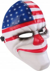 Korbi MASKA PAYDAY CLOWN WOLF HOXTON CHAINS DALLAS FLAGA 2