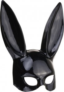 Korbi Maska króliczek playboy czarna hefner bunny uszy 3