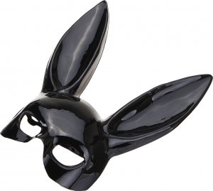 Korbi Maska króliczek playboy czarna hefner bunny uszy 4