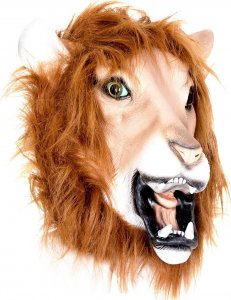 Korbi Profesjonalna lateksowa maska LEW głowa lwa 1