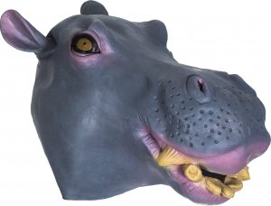 Korbi Profes. lateksowa maska HIPOPOTAM głowa hipopotama 1
