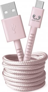 Kabel USB Fresh n Rebel USB-A - USB-C 2 m Różowy (002150050000) 1