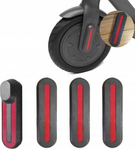 Korbi ODBLASKOWE ZAŚLEPKI KÓŁ DO XIAOMI M365 4szt BIAŁE 2