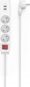 Listwa zasilająca Hama 3gn 3 gniazda 1.4 m biała (441337570000) 2