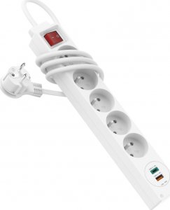 Listwa zasilająca Hama 5gn 5 gniazd 1.4 m biała (441337580000) 3