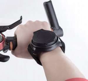 Korbi LUSTERKO NA RĘKĘ OBROTOWE KOLARKA CZARNE OPASKA 3