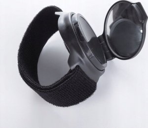 Korbi LUSTERKO NA RĘKĘ OBROTOWE KOLARKA CZARNE OPASKA 5