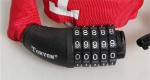 Korbi ŁAŃCUCH BLOKADA ROWEROWA LINKA ROWER MOTOR SZYFR 4