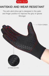 Korbi RĘKAWICE RĘKAWICZKI ROWEROWE WODOODPORNE DOTYK XL 15