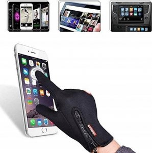 Korbi RĘKAWICE RĘKAWICZKI ROWEROWE WODOODPORNE DOTYK XL 3