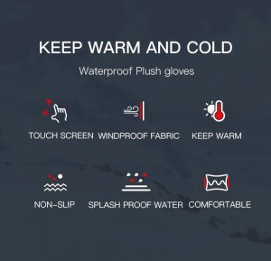 Korbi RĘKAWICE RĘKAWICZKI ROWEROWE WODOODPORNE DOTYK XL 10