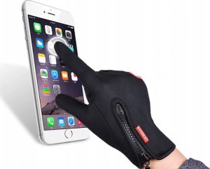 Korbi RĘKAWICE RĘKAWICZKI ROWEROWE WODOODPORNE DOTYK L 6