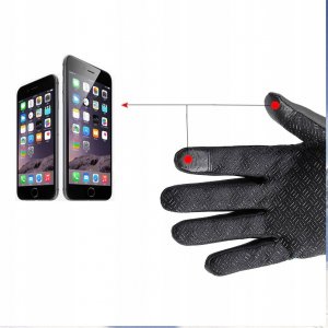 Korbi RĘKAWICE RĘKAWICZKI ROWEROWE WODOODPORNE DOTYK L 8