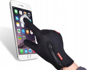 Korbi RĘKAWICE RĘKAWICZKI ROWEROWE WODOODPORNE DOTYK M 17