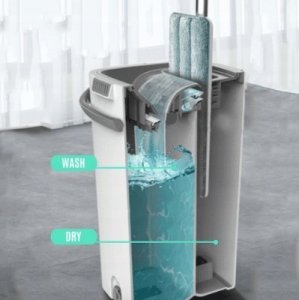 Mop Korbi MOP PŁASKI DWUKOMOROWY WYCISKACZ WIADERKO 4,5L 3