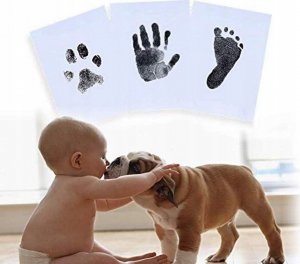 Korbi TUSZ FARBKA ODCISK DŁONI STÓPEK CZARNY DZIECKA 3