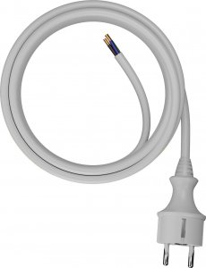 AWTools AWTOOLS PRZEWÓD Z WTYCZKĄ 1,5m 2x1,0 BIAŁY H05VV-F 2