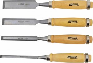 AWTools AWTOOLS ZESTAW DŁUT Z DREWNIANYMI UCHWYTAMI 4 SZTUKI 6/12/18/24 MM 3