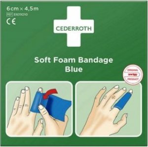 Cederroth Bandaż z pianki Cederroth Soft Foam Bandage Blue, 6 cm x 450cm 1