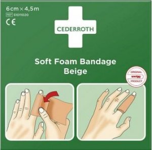 Cederroth Bandaż z pianki Cederroth Soft Foam Bandage Beige, 6 cmx450cm 1