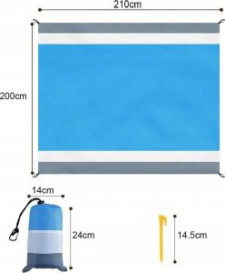 Korbi KOC PLAŻOWY MATA KEMPINGOWA MATERAC 210x200cm 5