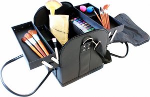 Apte DUŻY KUFEREK KOSMETYCZNY 30x27x24cm czarny połysk CA18A 3