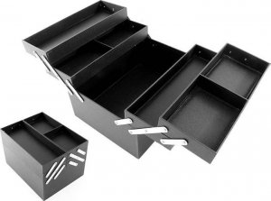 Apte DUŻY KUFEREK KOSMETYCZNY 30x27x24cm czarny połysk CA18A 6