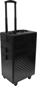 Apte MOBILNY KUFER KOSMETYCZNY Aluminiowy TROLLEY Duży 61x36cm czarny CA19A 3