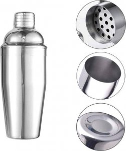 Apte ZESTAW BARMANA 6 elementów Shaker jJigger Miarka srebrny AG818 4