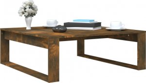 vidaXL Stolik kawowy, przydymiony dąb, 100x100x35 cm 4