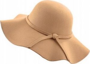 Korbi KAPELUSZ JESIENNY JESIEŃ ZIMA WODOODPORNY BEŻOWY 2