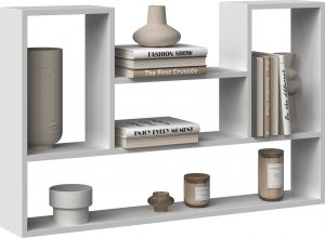 Topeshop REGAŁ WISZĄCY ŚCIENNY PÓŁKI BILBAO 4P BIEL MAT 3