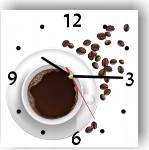 naSciane Zegar ścienny do kuchni salonu prezent dla kawosza 1