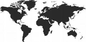 naSciane Naklejki ścienne na ścianę Mapa świata XXL 200 cm 1