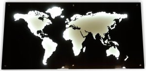 naSciane Podświetlana mapa świata 3D pomysł na prezent LED 1