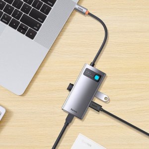 HUB USB Baseus 1x RJ-45 1x USB-C  + 3x USB-A 3.0 (WKWG070113) 15