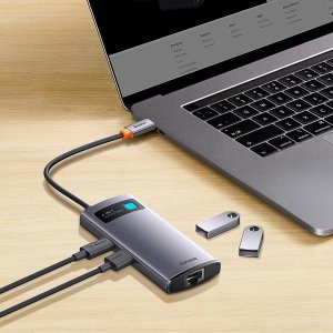 HUB USB Baseus 1x RJ-45 1x USB-C  + 3x USB-A 3.0 (WKWG070113) 16