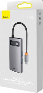 HUB USB Baseus 1x RJ-45 1x USB-C  + 3x USB-A 3.0 (WKWG070113) 18