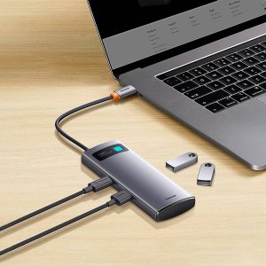 HUB USB Baseus 1x RJ-45 1x USB-C  + 3x USB-A 3.0 (WKWG070113) 10