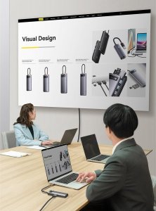 HUB USB Baseus 1x SD 1x microSD  + 4x USB-A 3.0 (WKWG030213) 12