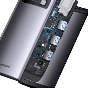 HUB USB Baseus 1x SD 1x microSD  + 4x USB-A 3.0 (WKWG030213) 24