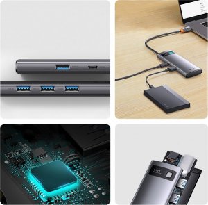 HUB USB Baseus 1x USB-C  + 4x USB-A 3.0 (WKWG070013) 15