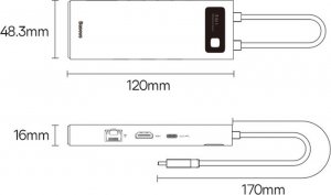 Stacja/replikator Baseus Metal Gleam USB-C (WKWG040013) 5